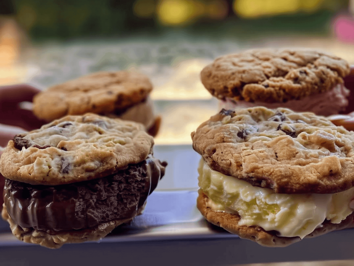 Handcrafted Ice Cream Cookie Sandwiches